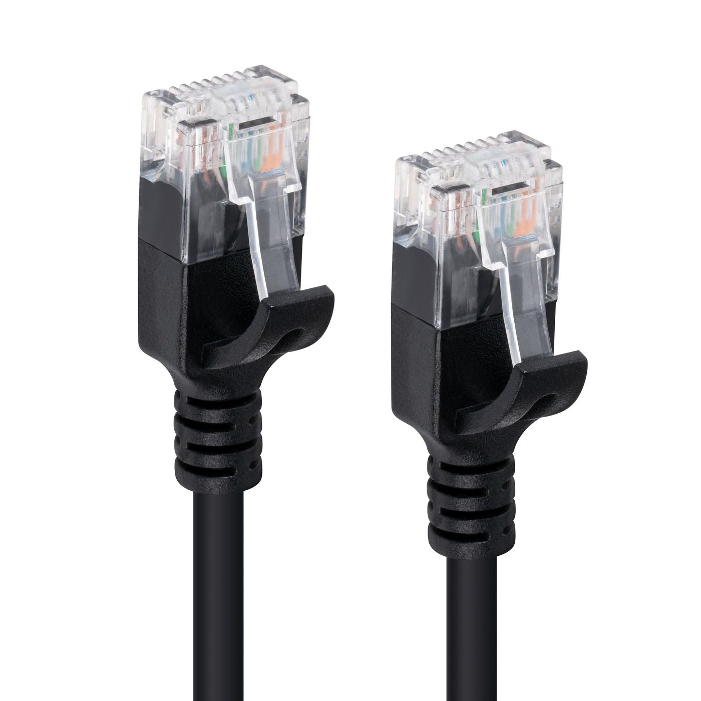 MicroConnect V-UTP601S-SLIM Cat6 U/UTP Slim Network Cable 1m Black RJ-45 10Gbps High-Speed