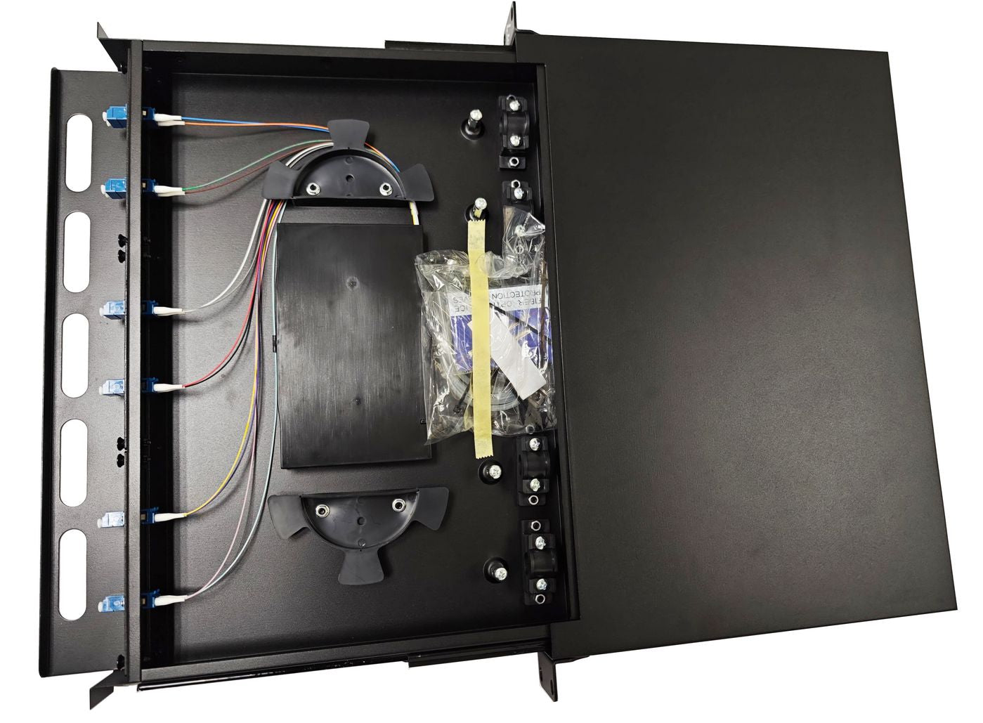 Lanview LVO-101010 Fibre Optic Sliding Patch Panel 1U LC SM OS2 12-Core