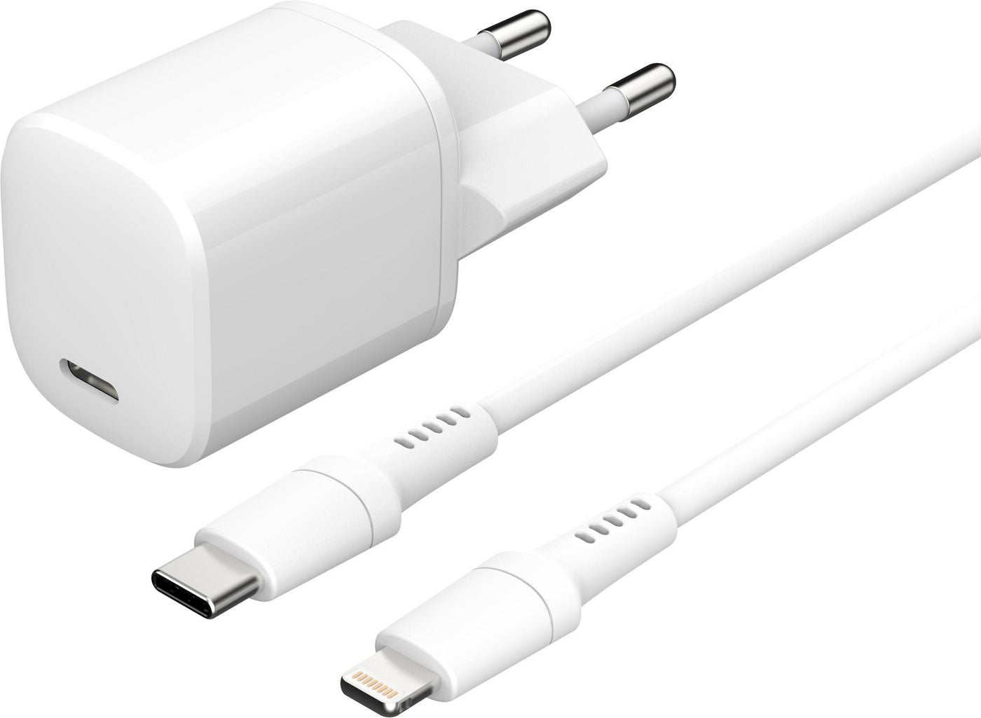 eSTUFF ES637500 Charger Kit – 20W USB-C PD Fast Charging White