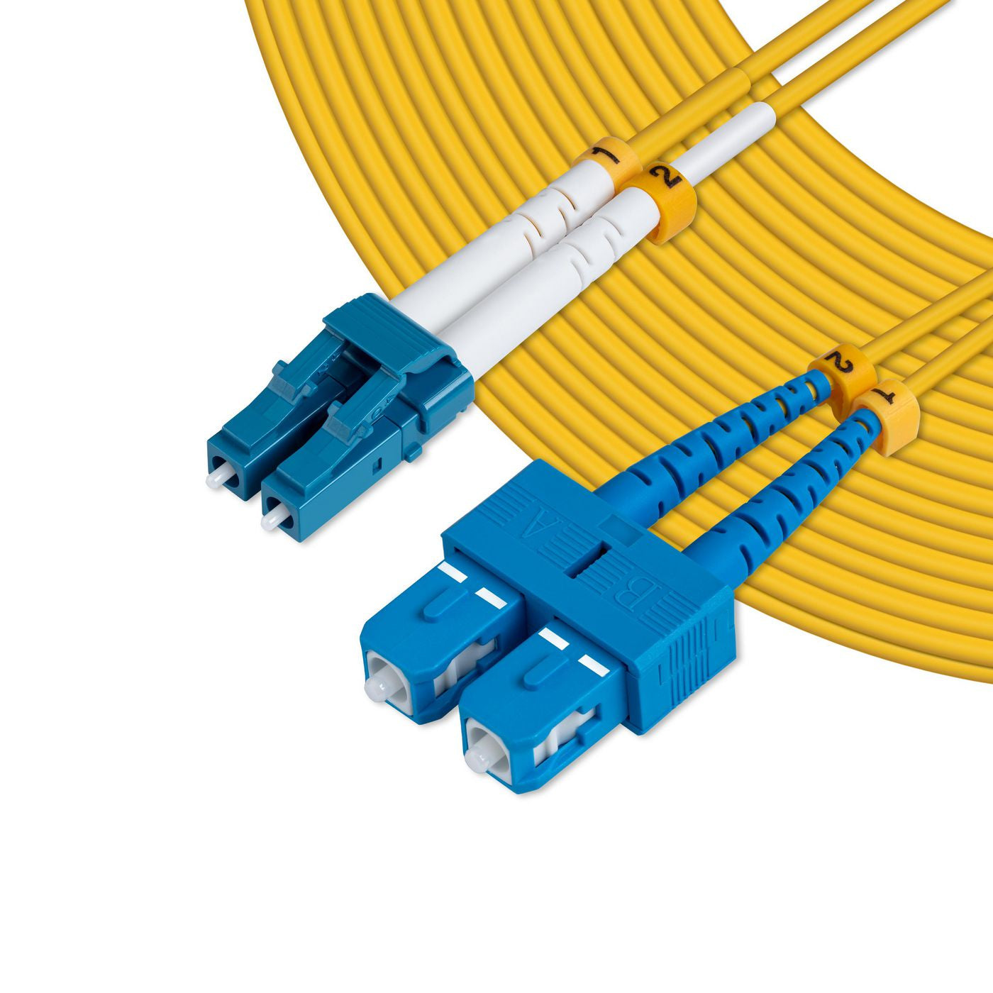 MicroConnect FIB421020 Fibre Optic Cable LC-SC 20m OS2 Singlemode Yellow LSZH Jacket