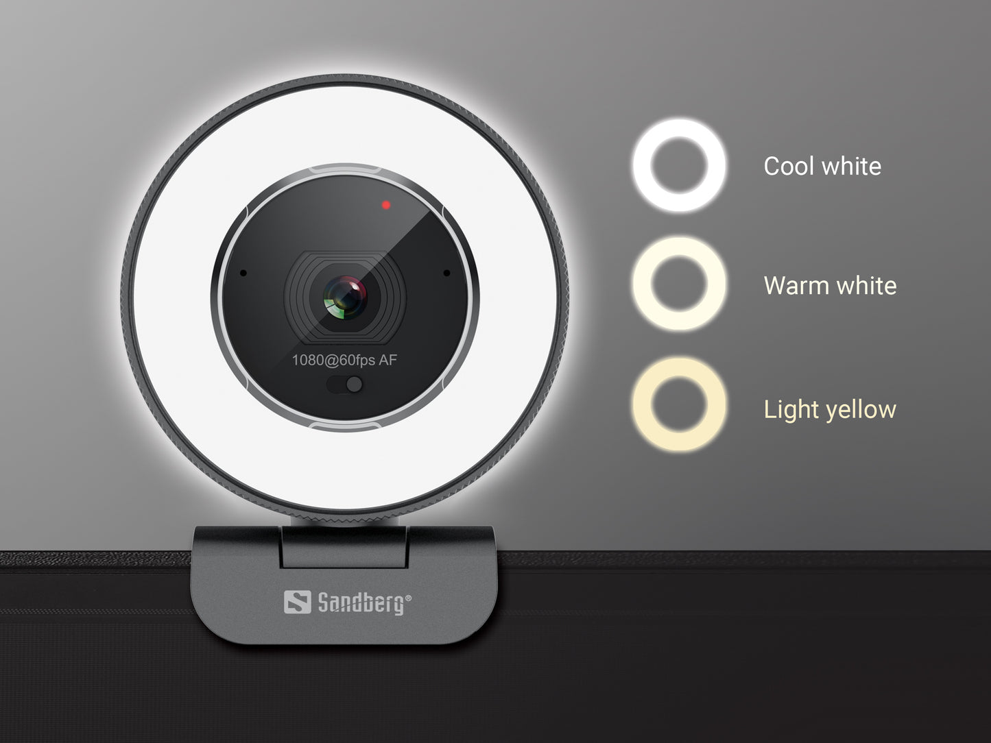 Sandberg 134-39 Streamer USB Webcam Pro Elite – QHD 2560x1440, 60fps, Dual Mic