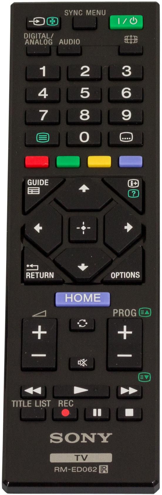 Sony 149271811 Remote Control – TV Accessory RM-ED062, 6-Month Warranty