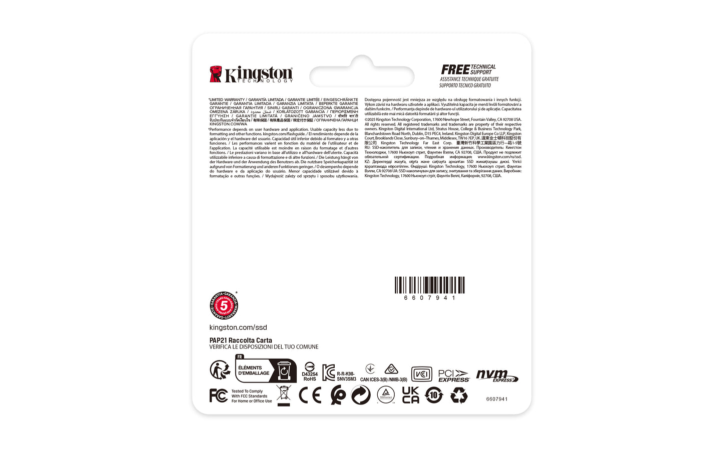 Kingston SNV3SM3/500G NV3 M.2 2230 NVMe SSD – 500GB PCIe Gen4 5000MB/s