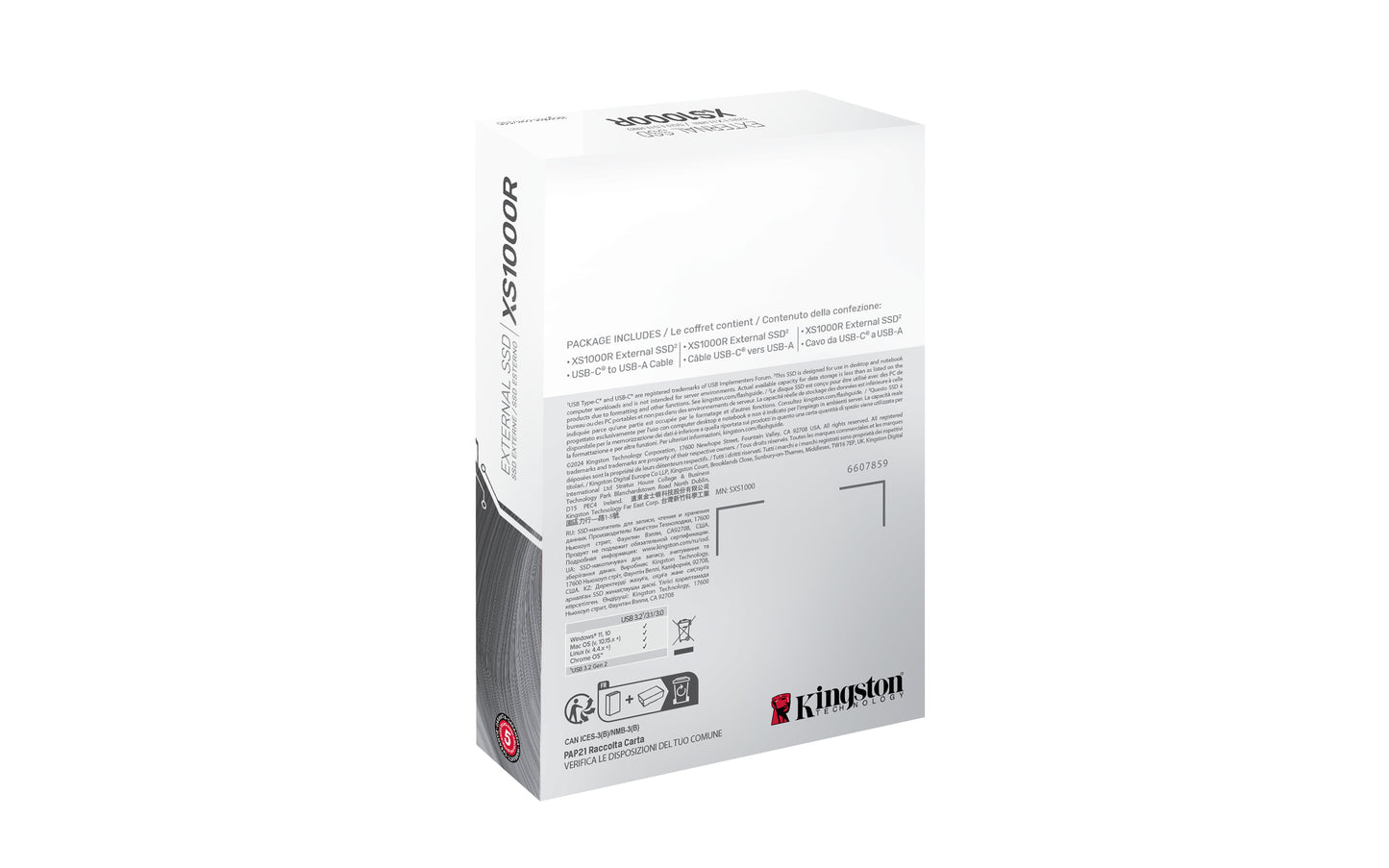 Kingston SXS1000R/1000G 1TB XS1000 Red External USB 3.2 Gen 2 SSD