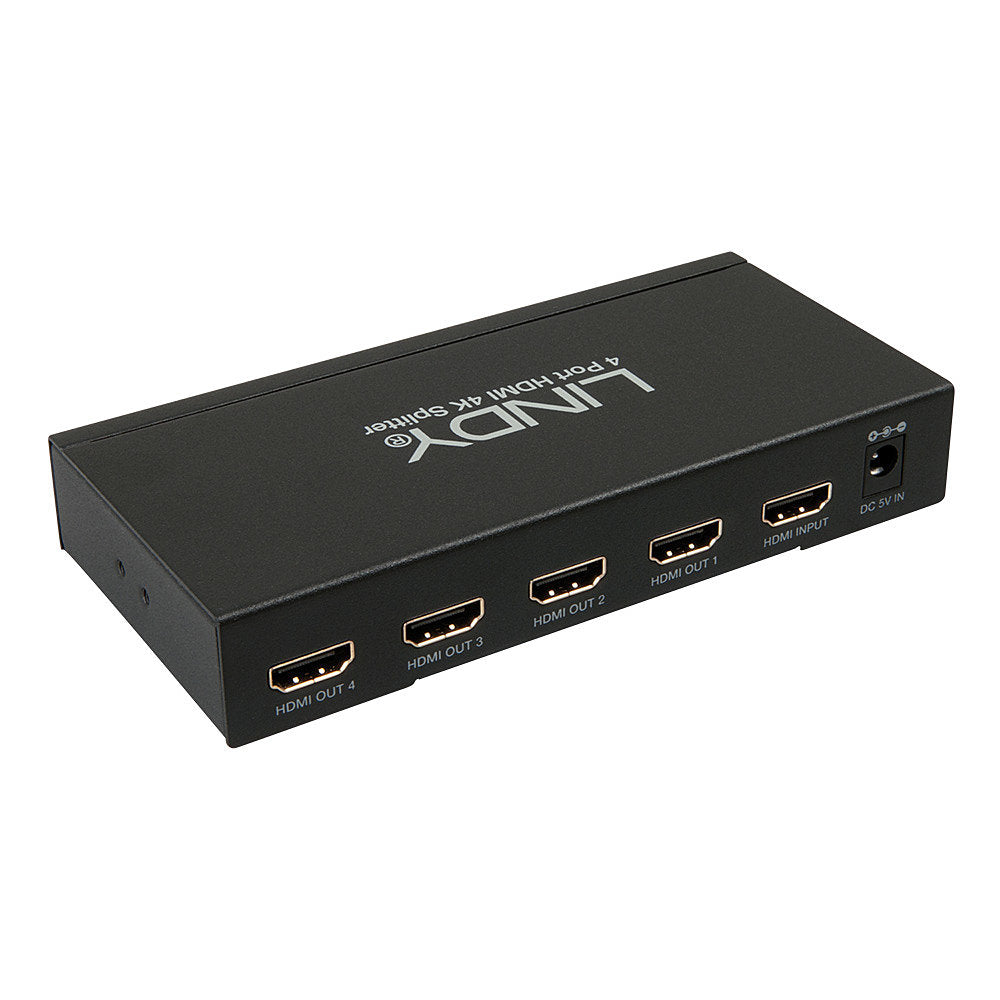 Lindy 38159 4 Port HDMI 10.2G Splitter – 4K UHD, 4x HDMI Output
