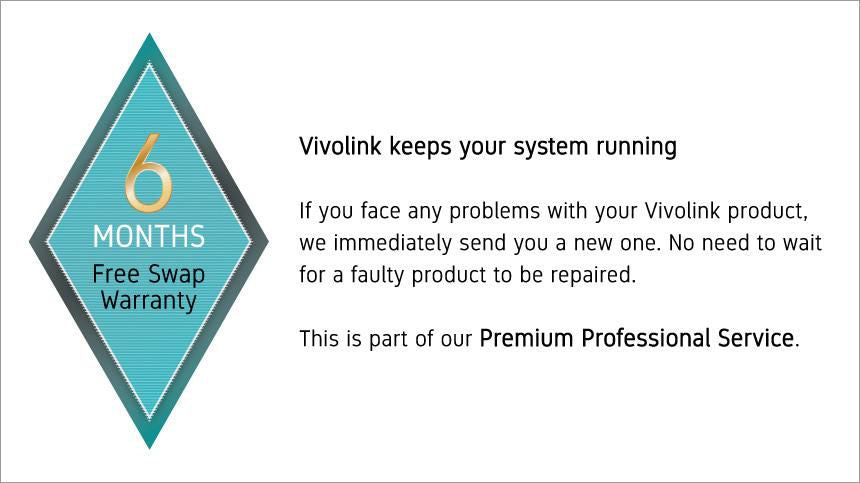 Vivolink VL120004 Audio Amplifier – 2.0 Channel 2x20W Class D Black