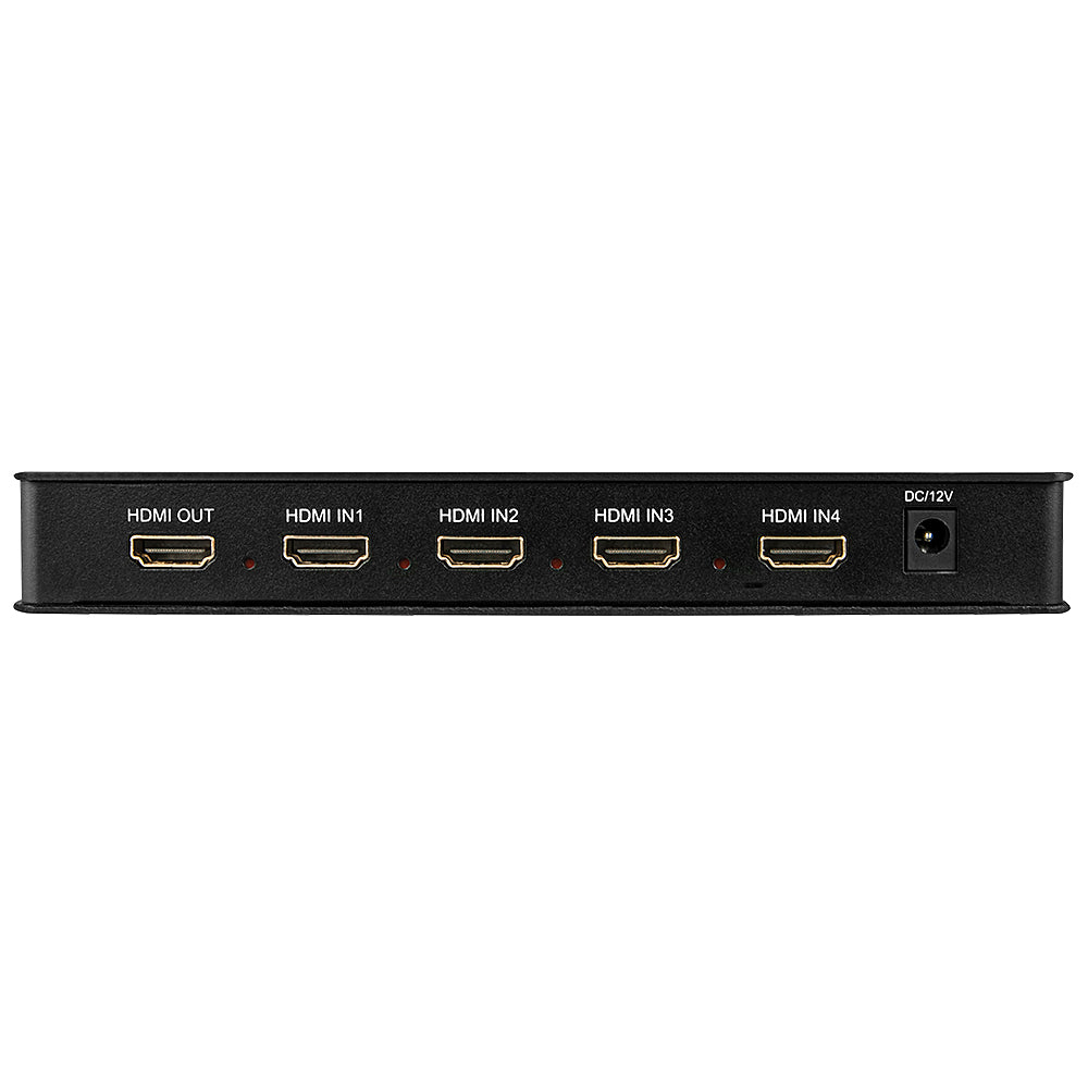 Lindy 38150 HDMI 4 Port Multi-View Switch – Full HD 1080p, 5 HDMI, IR Remote