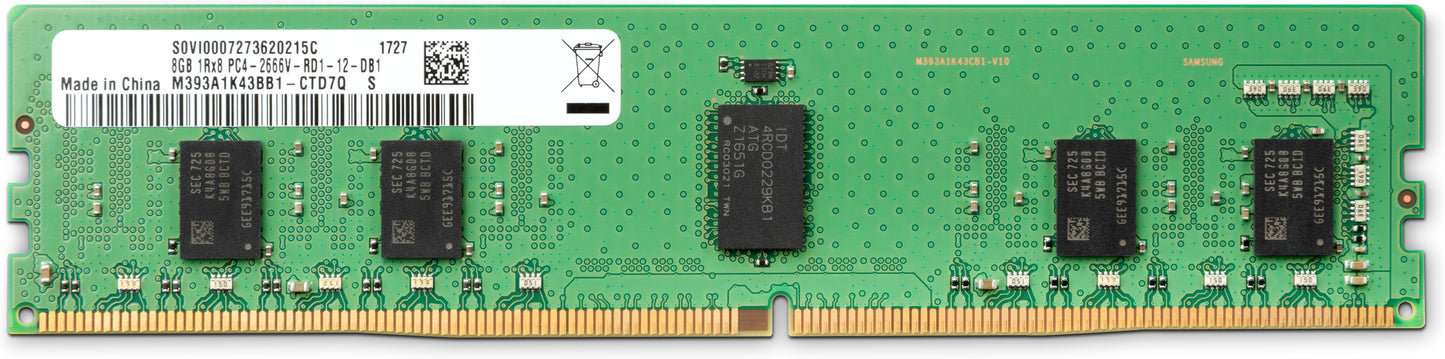 HP 3TK87AA 8GB DDR4-2666 DIMM PC/Server Memory 288-pin