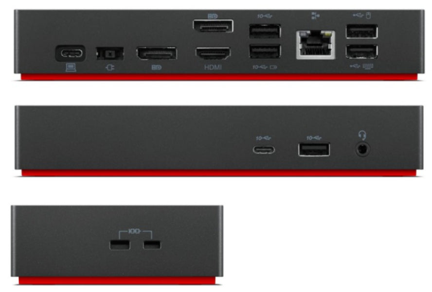 Lenovo 40AY0135EU Universal USB-C Dock – 135W, 4K Ultra HD, Black