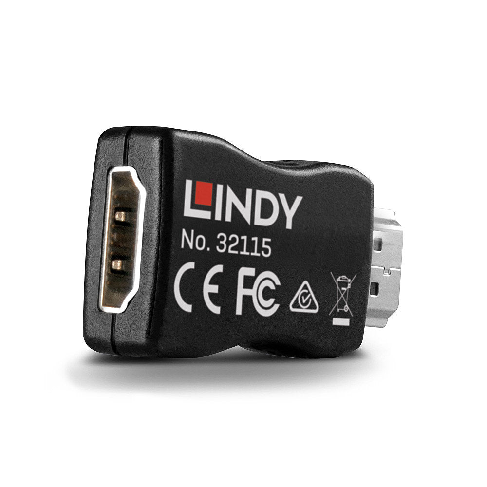 Lindy 32115 HDMI 2.0 EDID Emulator – 4K, HDR, Black, Plug & Play