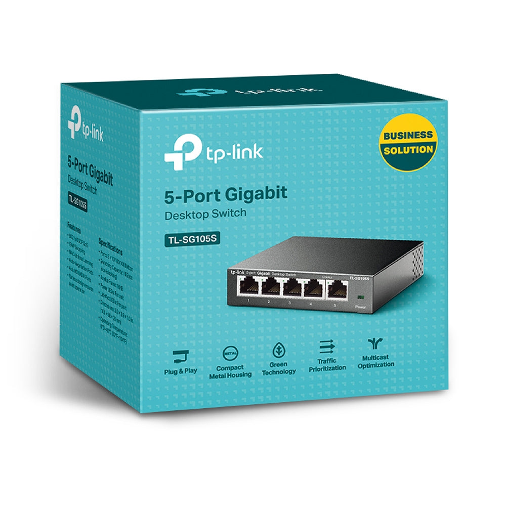 TP-Link TL-SG105S 5-Port Gigabit Ethernet Desktop Switch Unmanaged