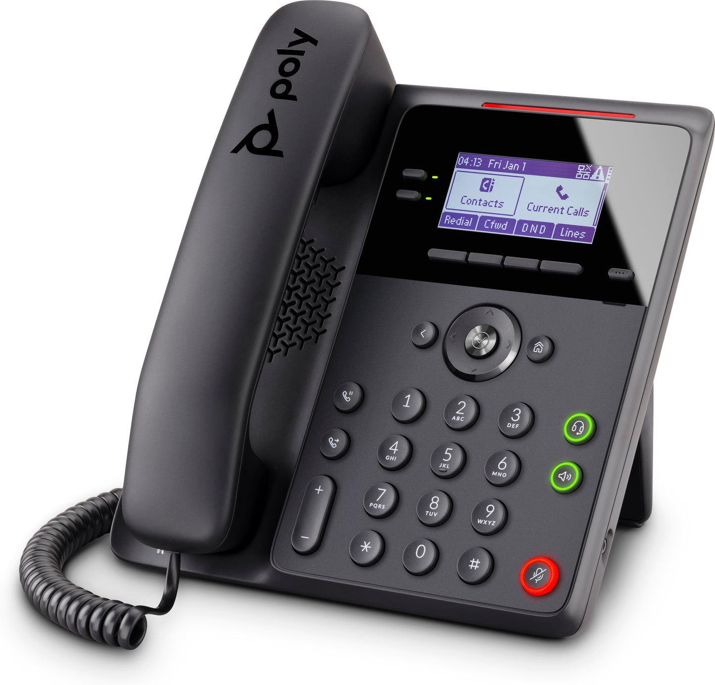 Poly 2200-49825-025 Edge B30 IP Phone – PoE, 4-Line, LCD, ENERGY STAR