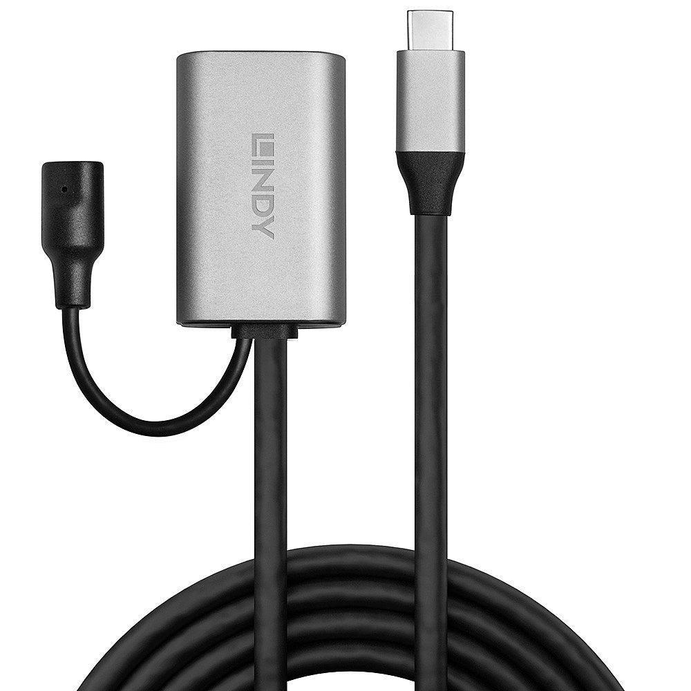 Lindy 43270 USB 3.2 Gen 1 C/A Active Extension Cable 5m – Silver