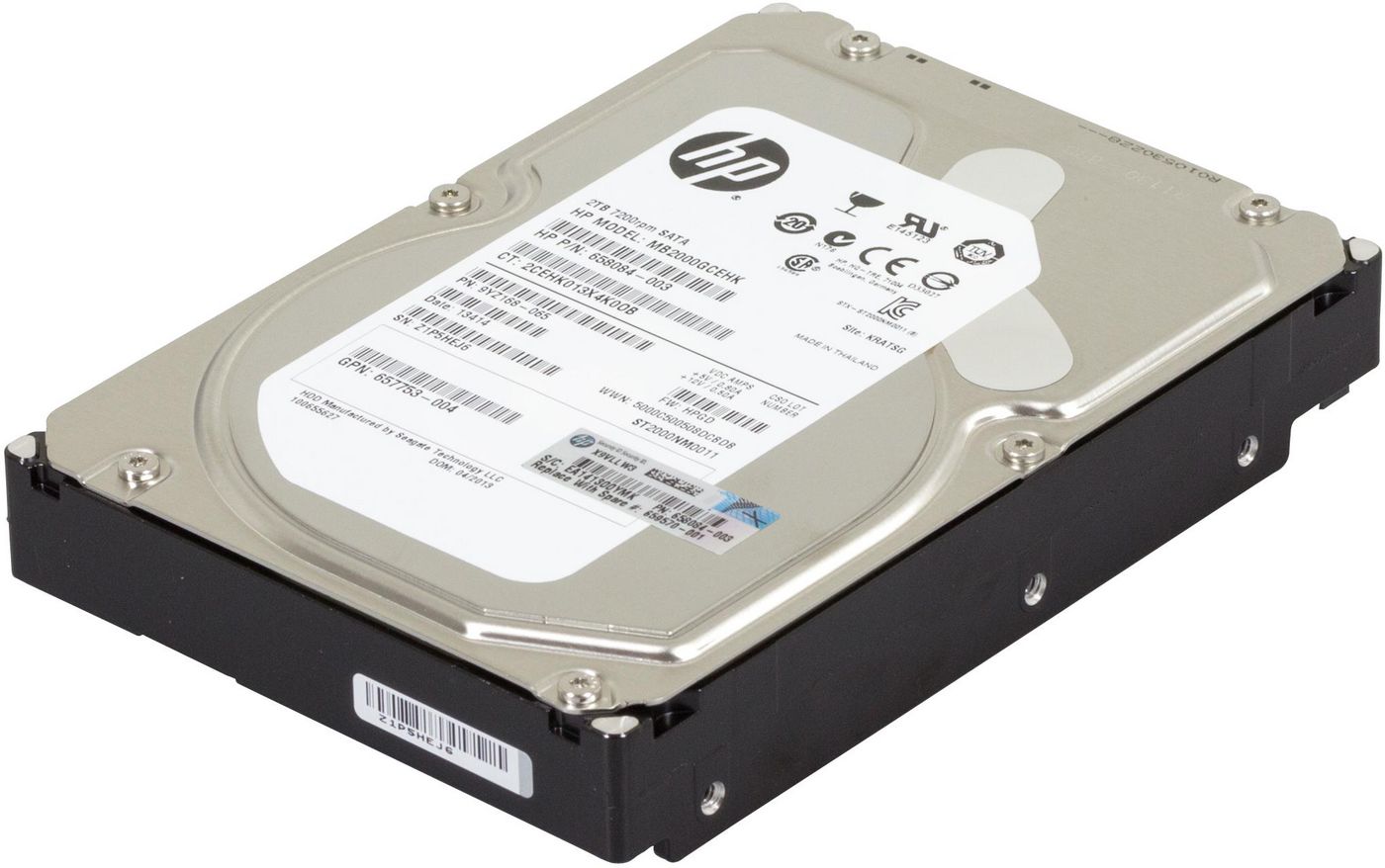 Hewlett Packard Enterprise 659570-001 Internal Hard Drive – 2TB SATA 7,200RPM 3.5in