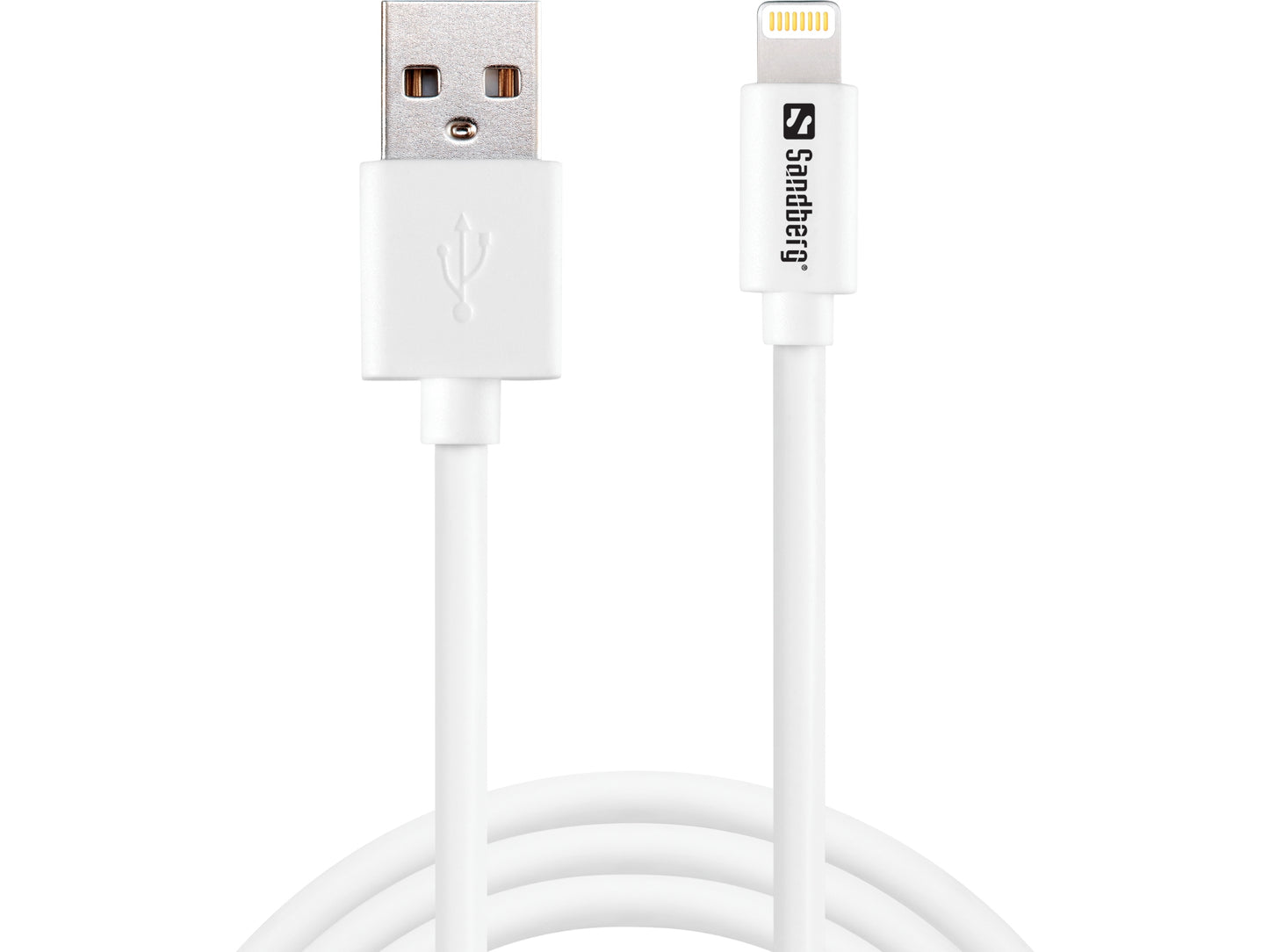Sandberg 440-75 USB Lightning Cable 1m White – MFI Certified USB A to Lightning