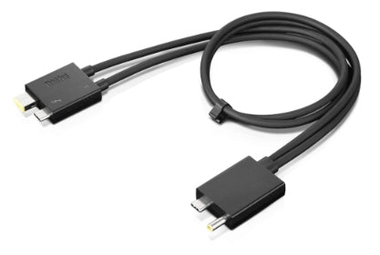 Lenovo 4X90U90616 USB Graphics Adapter – Thunderbolt 3 Dock Split Cable, Black
