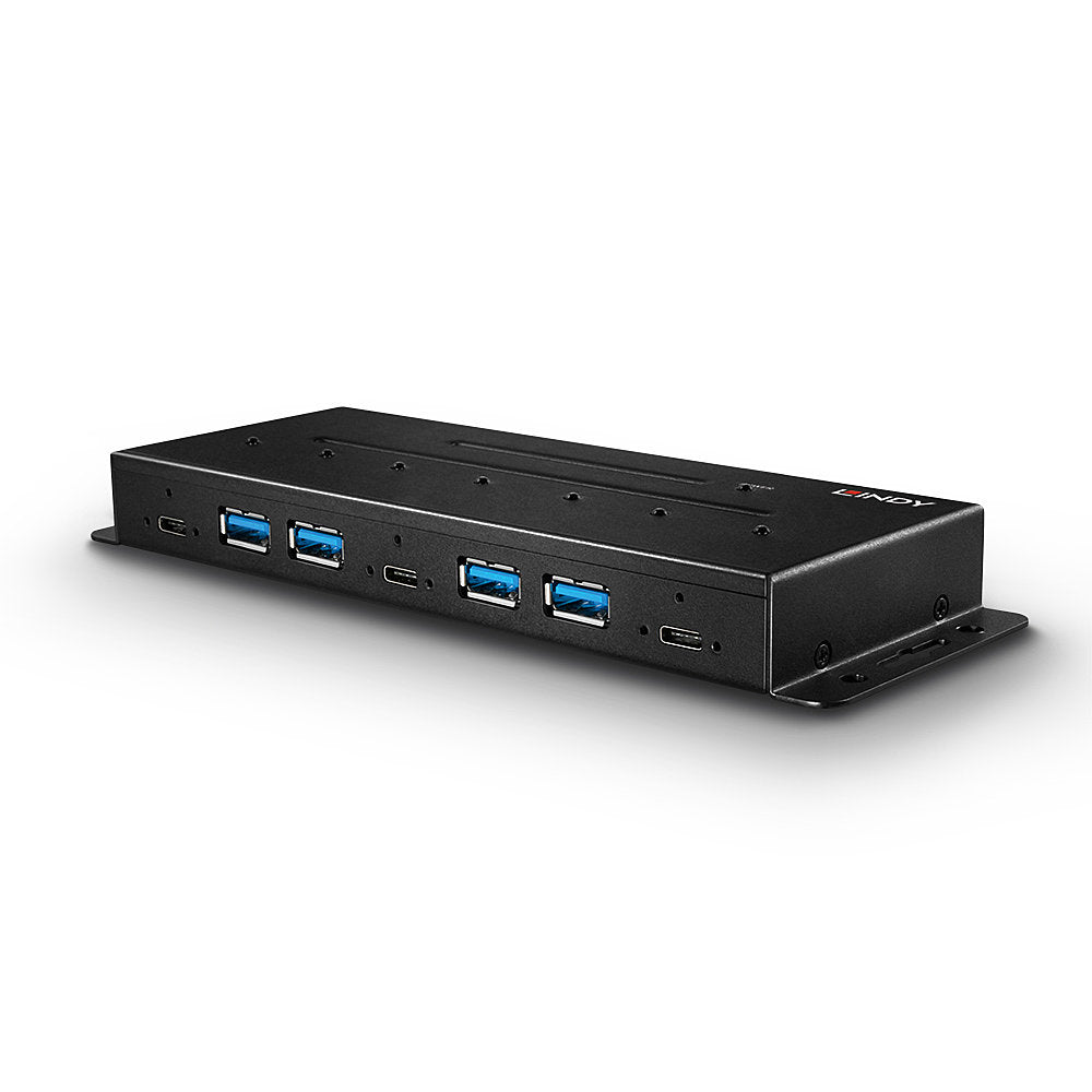 Lindy 43275 7 Port USB 3.2 Gen 2 Metal Hub – USB-A & USB-C, 10Gbps, CE Certified