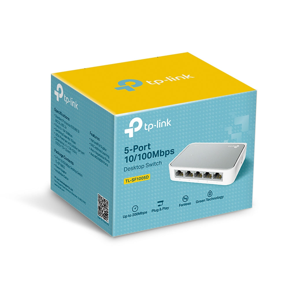 TP-Link TL-SF1005D 5-Port Unmanaged Fast Ethernet Network Switch