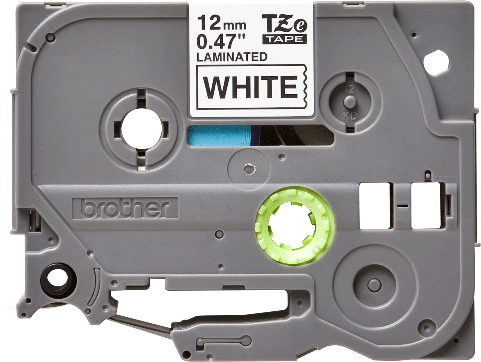 Brother TZ231 Label Making Tape – 12mm Black on White TZe Laminated 8m