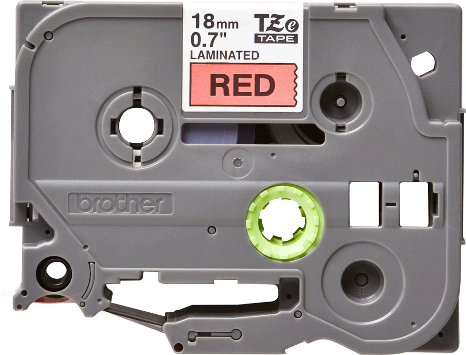 Brother TZE-441 Label Making Tape – 18mm Black on Red Laminated 8m
