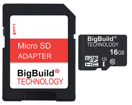 BigBuild Technology 16GB Ulta Fast 80MB/s Micro SDHC Memory Card, Perfect for Smartphones
