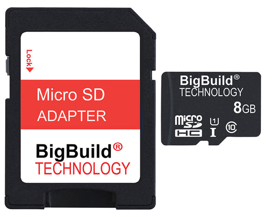 BigBuild Technology 8GB Ulta Fast 80MB/s Micro SDHC Memory Card, Perfect for Smartphones