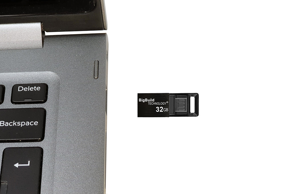 BigBuild Technology 32GB Black Dual Drive Micro B OTG USB Memory Stick, USB Drive