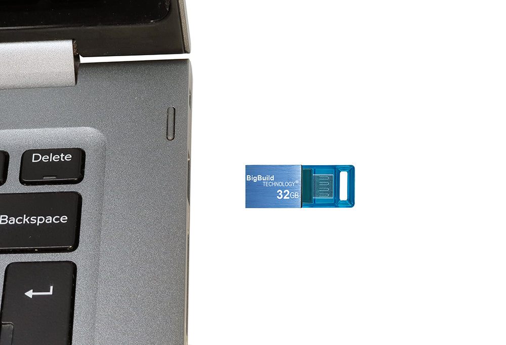 BigBuild Technology 32GB Blue Dual Drive Micro B OTG USB Memory Stick, USB Drive