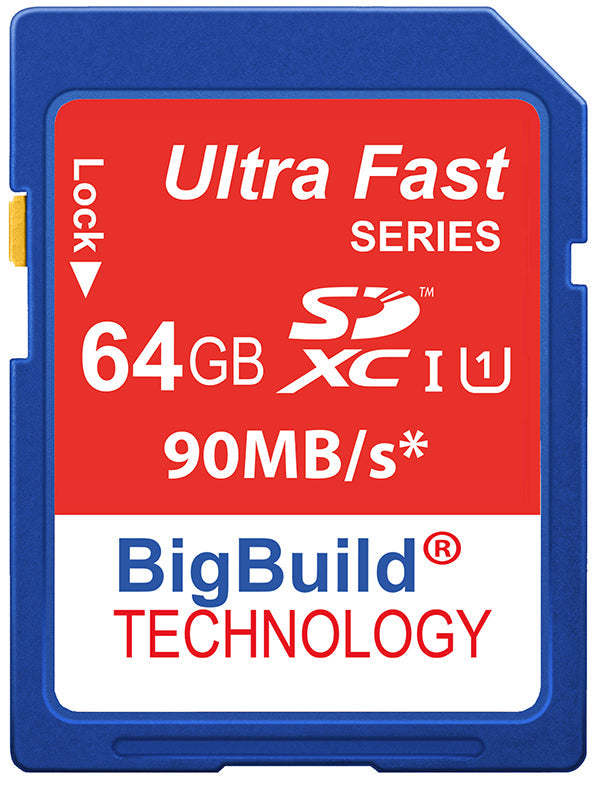 BigBuild Technology 64GB Ulta Fast 90MB/s SDXC Memory Card