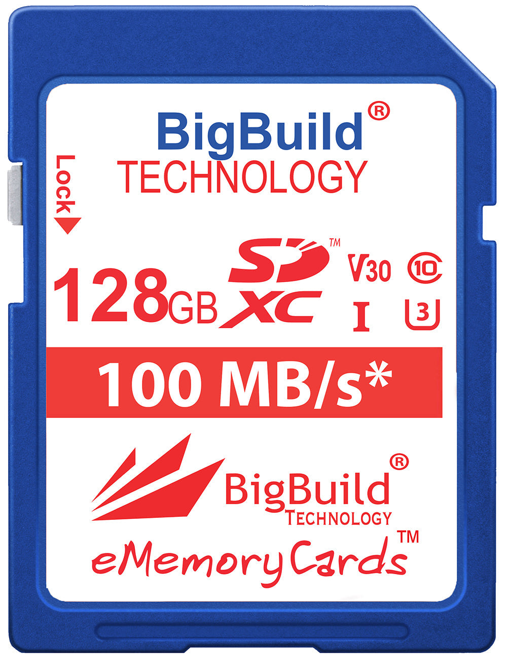 BigBuild Technology 128GB Ulta Fast 100MB/s U3 SDXC Memory Card