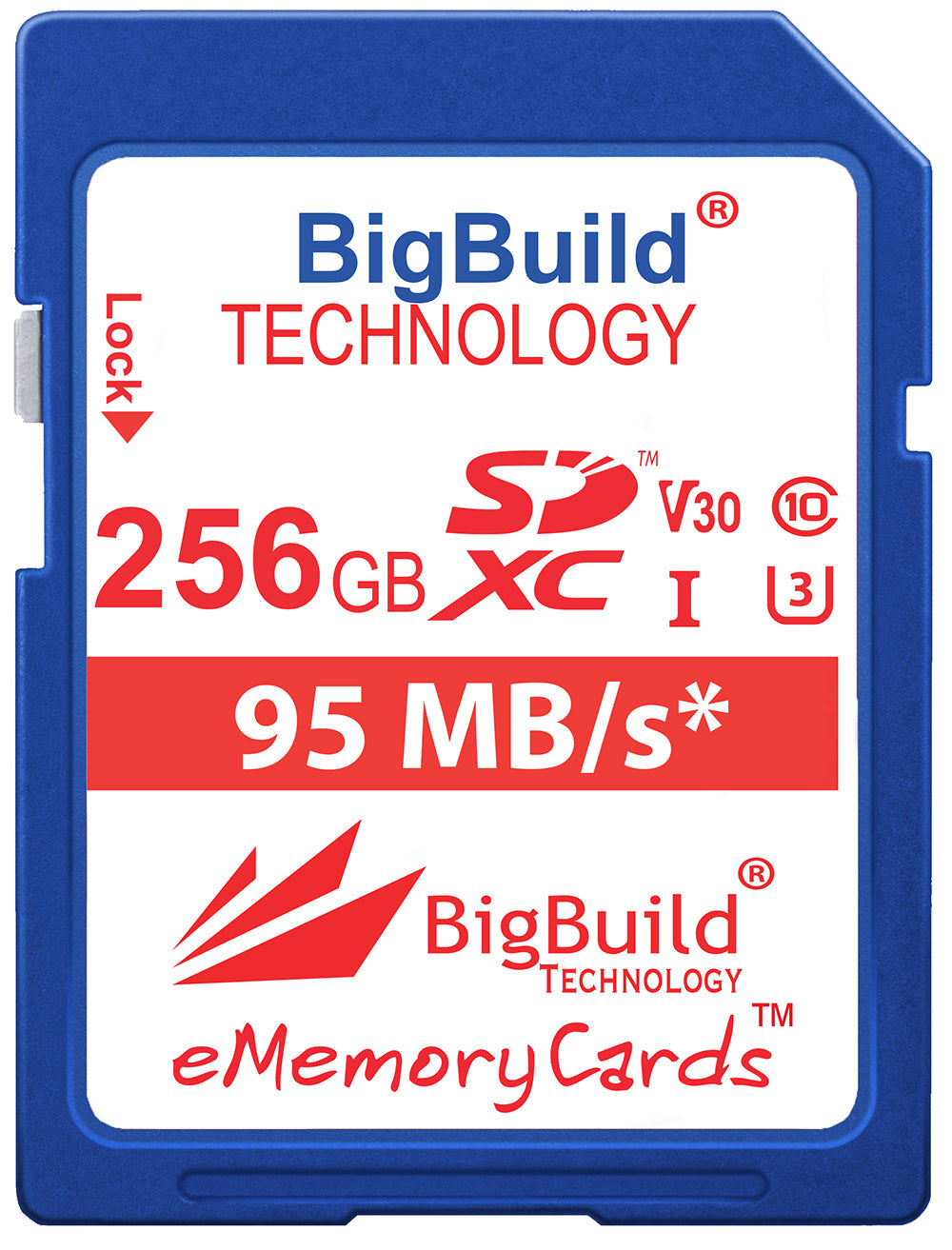 BigBuild Technology 256GB Ulta Fast 95MB/s U3 SDXC Memory Card