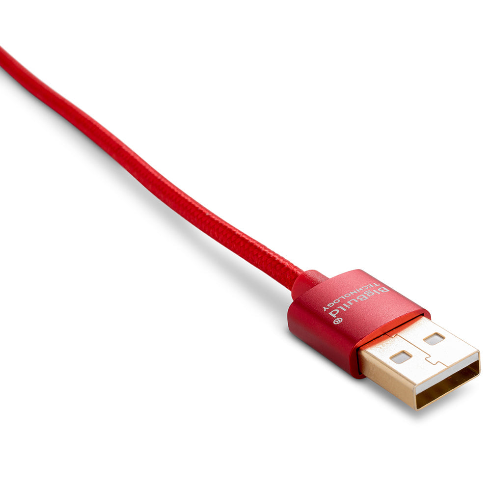BigBuild Technology RED 3-Metre/9 Feet 9 inch Gold Plated USB Cable