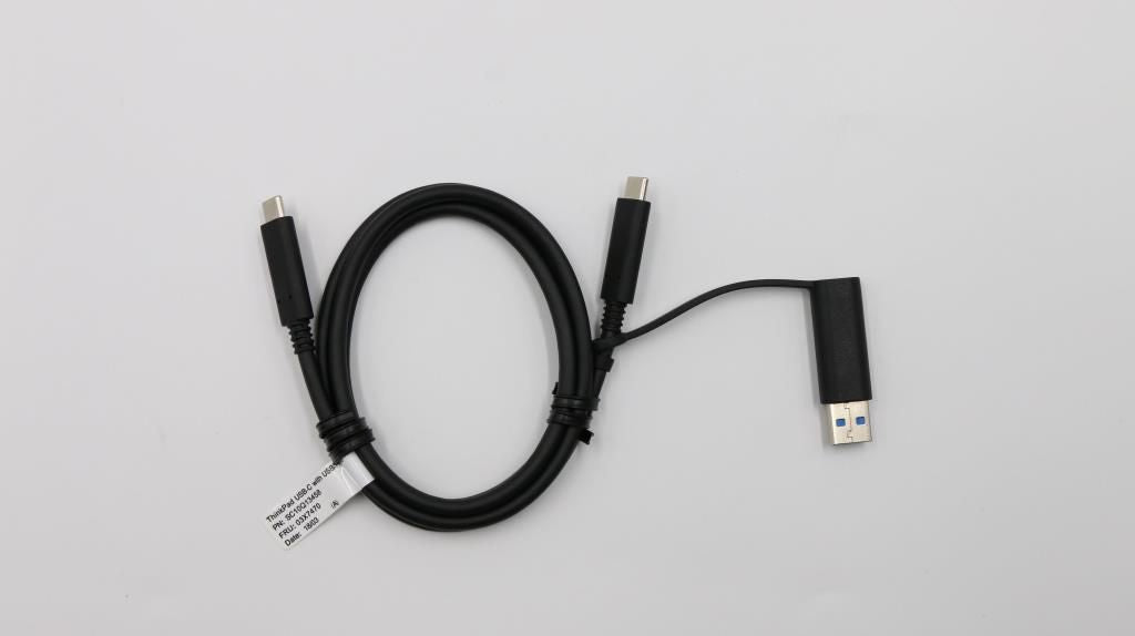Lenovo FRU03X7470 USB Cable 1m USB A/USB C to USB C 10Gbps Black