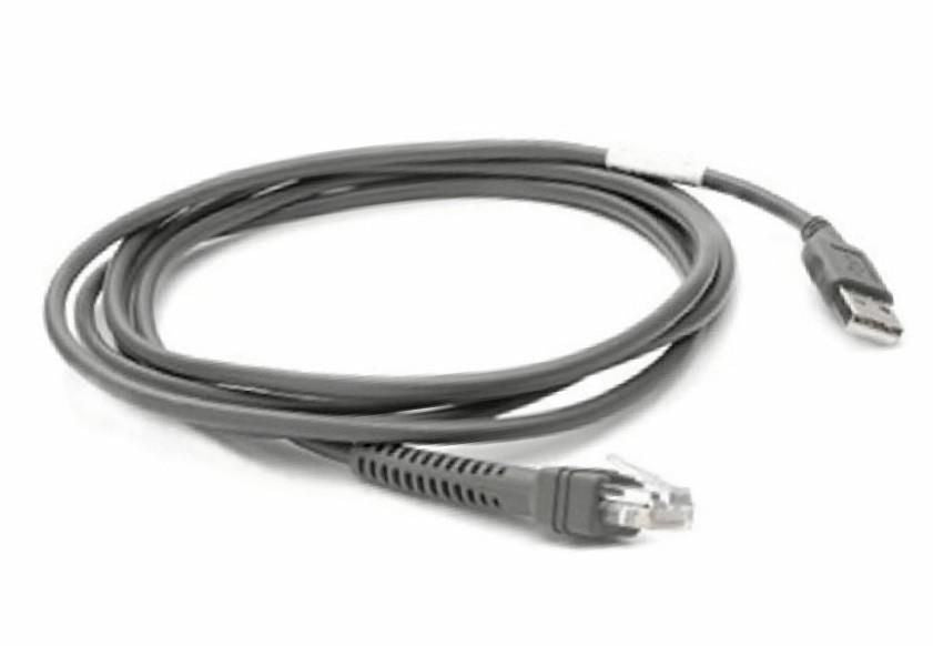 Zebra USB Cable 2.1m Straight – Shielded, Black, Male to Male