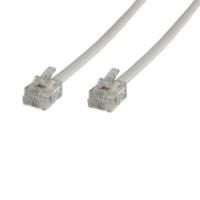 MicroConnect MPK105 Telephone Cable 5m White RJ12 Male to Male