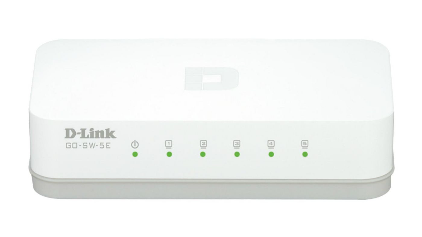 D-Link GO-SW-5E/E Network Switch – 5-Port Unmanaged Fast Ethernet White