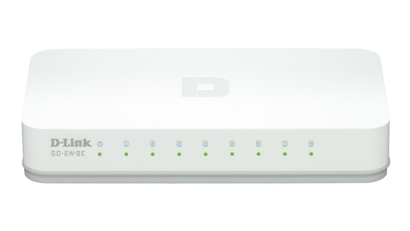 D-Link GO-SW-8E/E 8-Port Unmanaged Fast Ethernet Network Switch – White