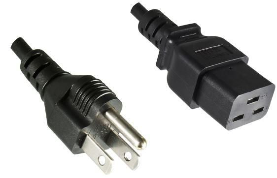 MicroConnect PE110518 Power Cable 1.8m Black C19 Coupler SJT