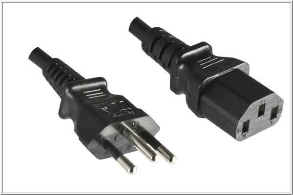 MicroConnect PE010418BRAZIL Power Cable Black 2.1m C13 Coupler 10A 250V