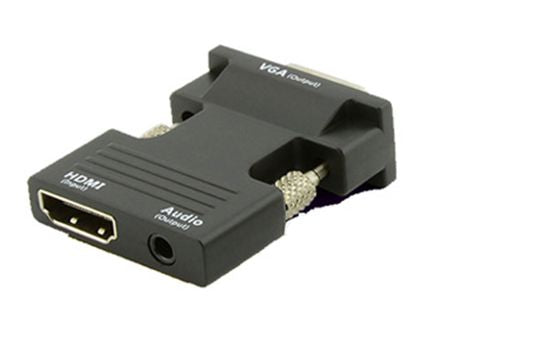 Microconnect HDMI to VGA Adapter with Audio – Black, Plug and Play
