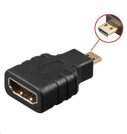 Microconnect Micro HDMI to HDMI Adapter – Gold-Plated, Black
