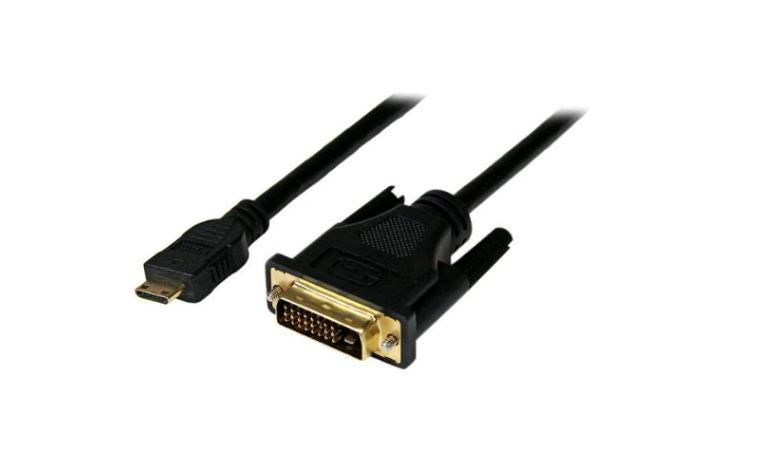 MicroConnect HDCPDVIDD HDMI Mini Type C to DVI-D Cable 1m – Gold-Plated, Full HD, Black