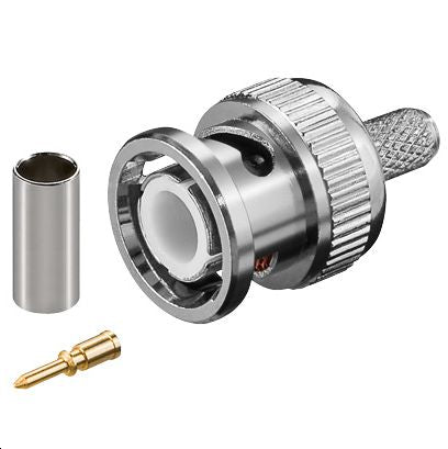 MicroConnect BNC58M Coaxial Connector – BNC Chrome Metal Plug