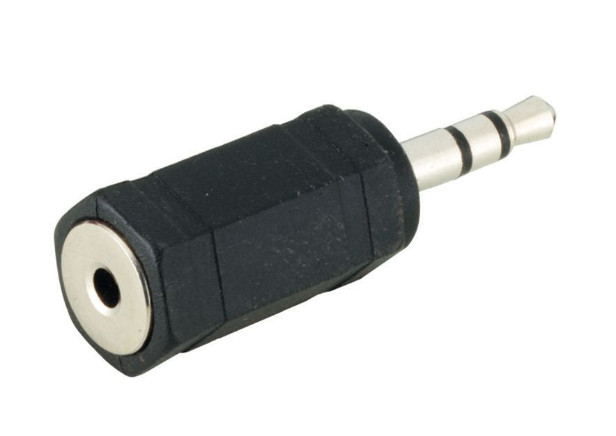 MicroConnect AUDALX Audio Adapter – 3.5mm Male to 2.5mm Female, Black