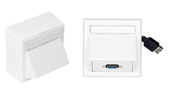 Vivolink WI221185 Wall Outlet – USB 3.2 Gen 1 Socket, White