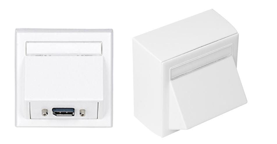 Vivolink WI221196 Wall Outlet DisplayPort Socket White Minimalist Design