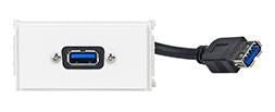 Vivolink WI221279 Wall Outlet USB 3.2 Gen 1 – White Minimalist Panel