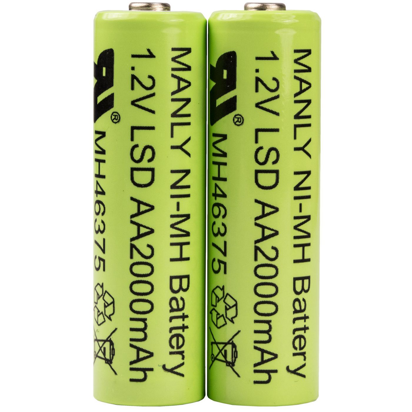 Socket AC4146-1904 AA NiMH Battery 2-Pack – 1.2V Rechargeable Black/Green