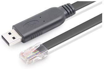Microconnect USBETHM USB 2.0 A to RJ45 Console Cable – 1.8m, Black, RoHS