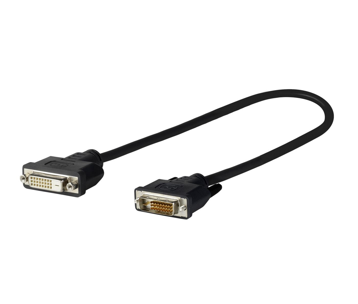 Vivolink DVI-D Adapter Cable 0.2m – Gold-Plated Male to Female, Black, RoHS